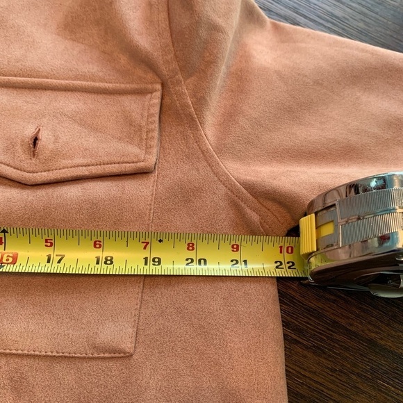 Jones New York Dusky Rose/Pink Lightweight Ultra Suede Shacket Size Medium - Picture 9 of 9